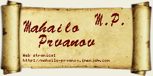 Mahailo Prvanov vizit kartica